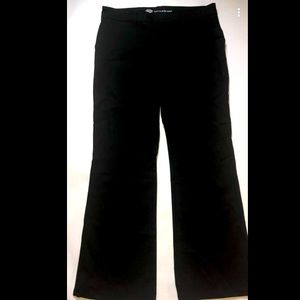 Dickies Women’s Flat Front Stretch Twill Pants Slim Fit Bootcut Black 12R